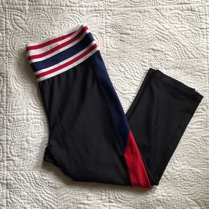 ❤️💙 Retro Stripe Athletic Leggings 💙❤️